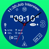 Slightly Off hybrid watch face